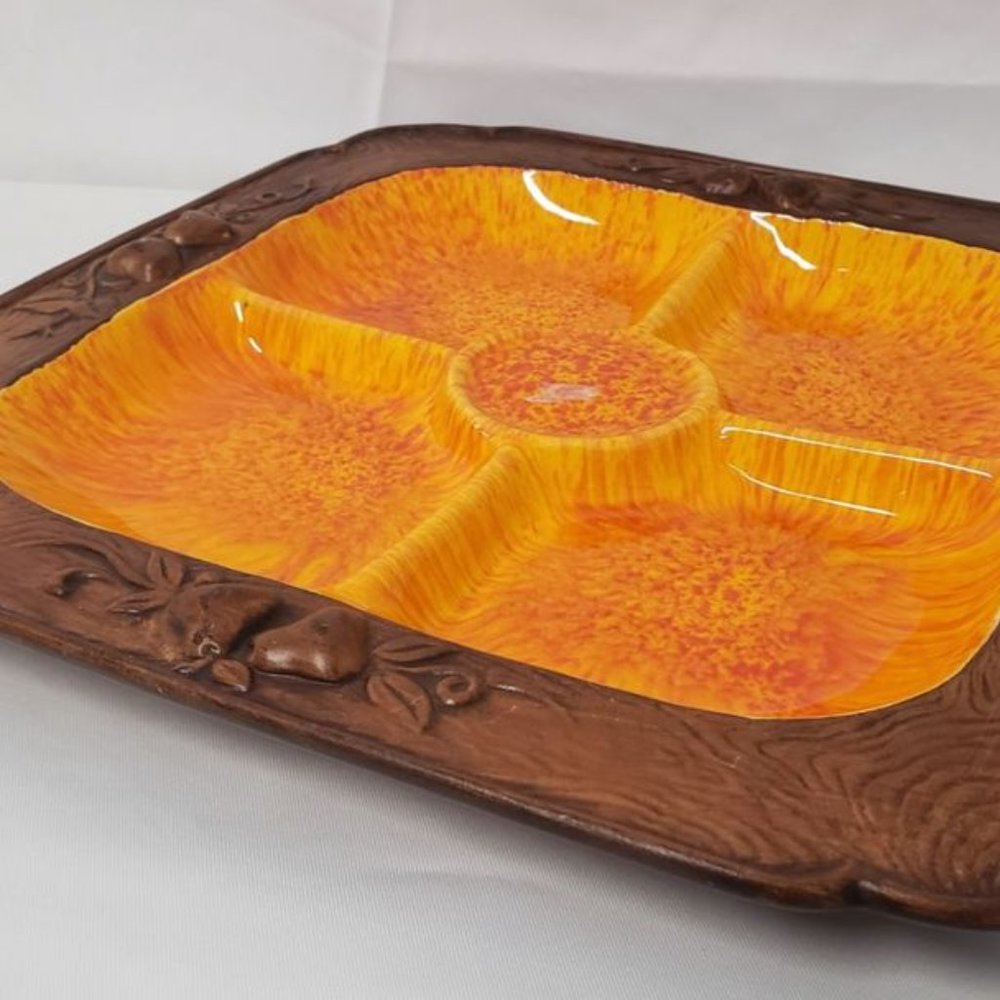 Vintage 1960's Treasure Craft MCM Snack Tray